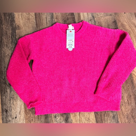 Bundle of Cat & Jack Pink Cozy Sweater and Gray Joggers Size L (10/12) Girl, NWT - Picture 2 of 8